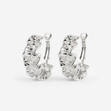 Cute Coral Hoops Silber