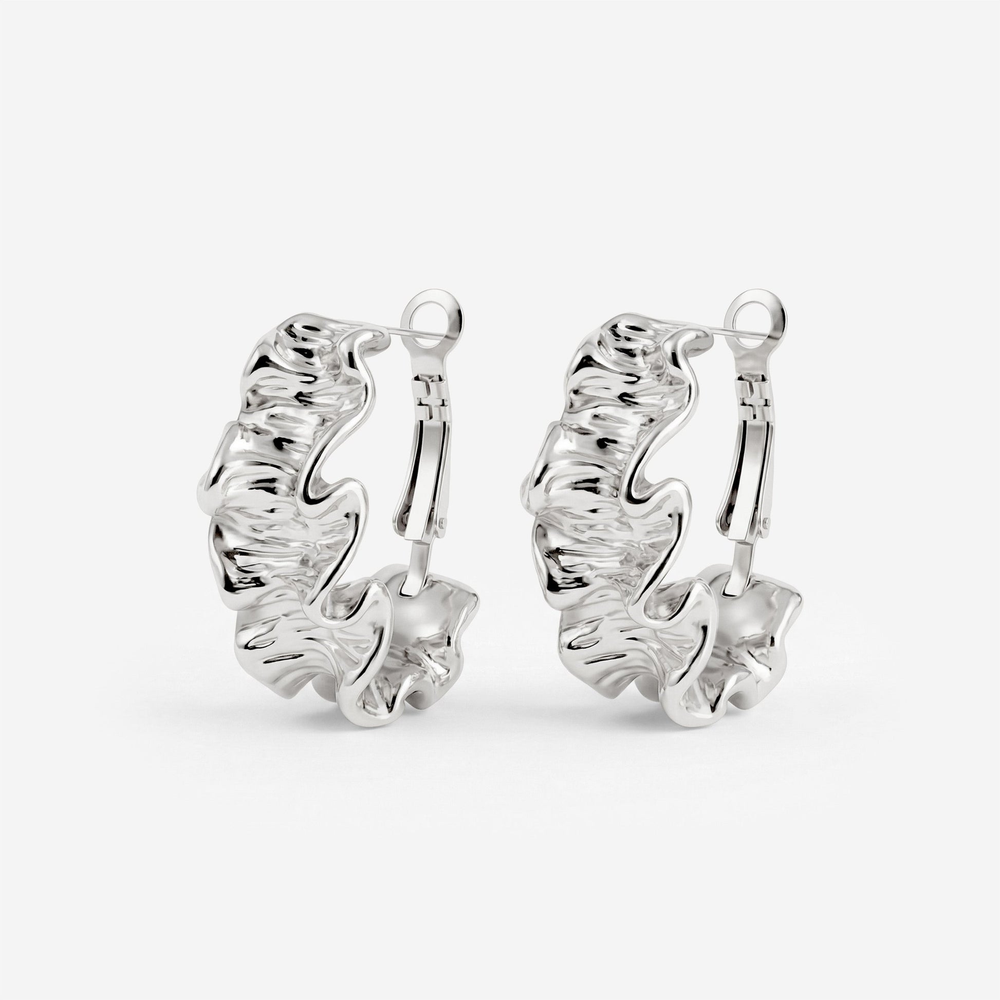 Cute Coral Hoops Silber