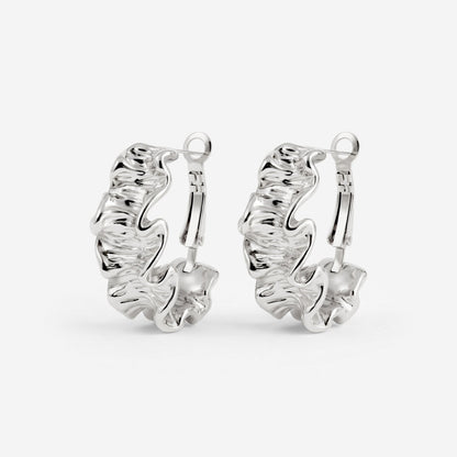 Cute Coral Hoops Silber