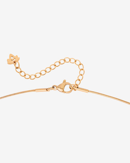 Flower Tile Necklace Roségold