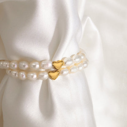 Love me a Pearl Bracelet Gold