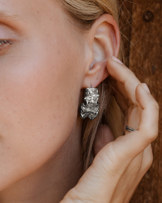 Cute Coral Hoops Silber