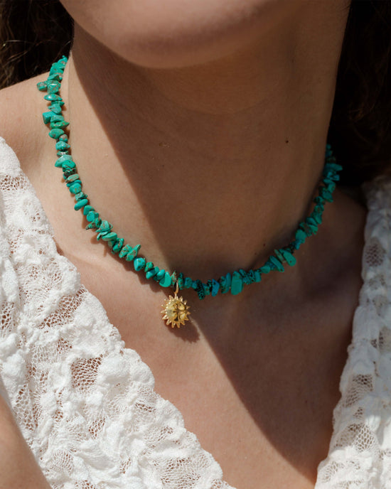 Blue Lagoon Necklace Gold