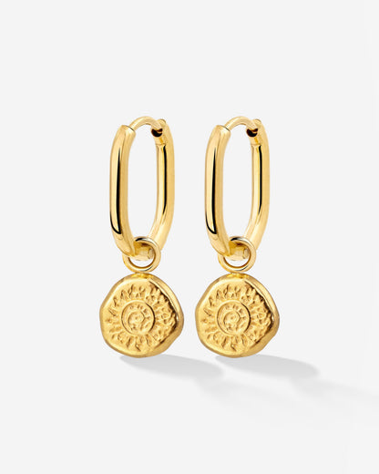 Sun Seeker Oval Hoop Set Baby Gold