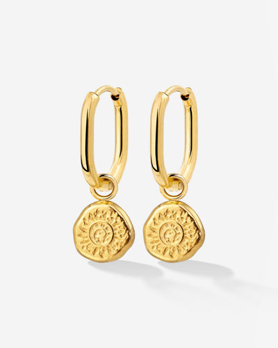 Sun Seeker Oval Hoop Set Baby Gold