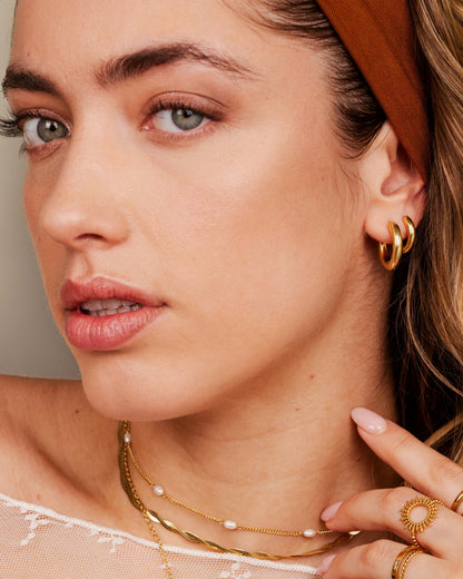 Chunky Lover Hoop Bundle Small Gold