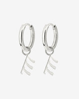 Angel Number 777 Hoop Set Small Silber