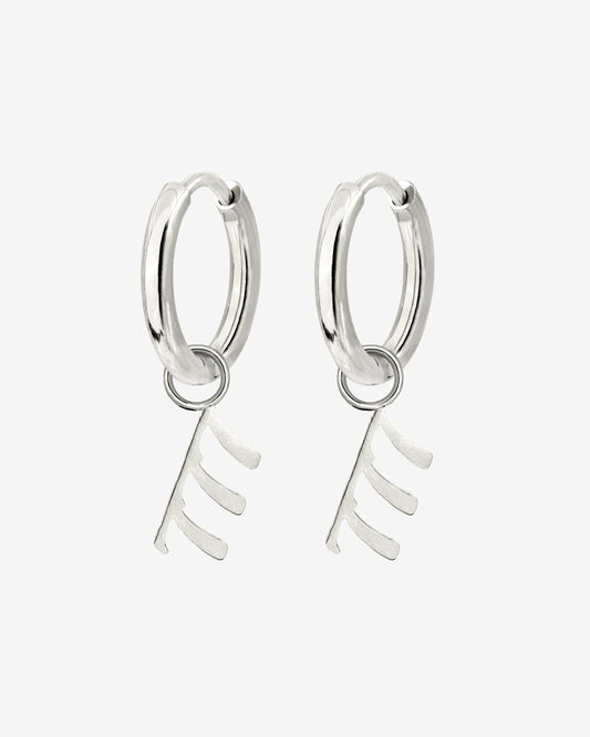 Angel Number 777 Hoop Set Small Silber