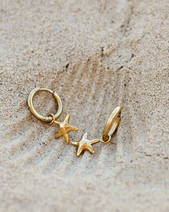 Sea Star Hoop Set Small Gold