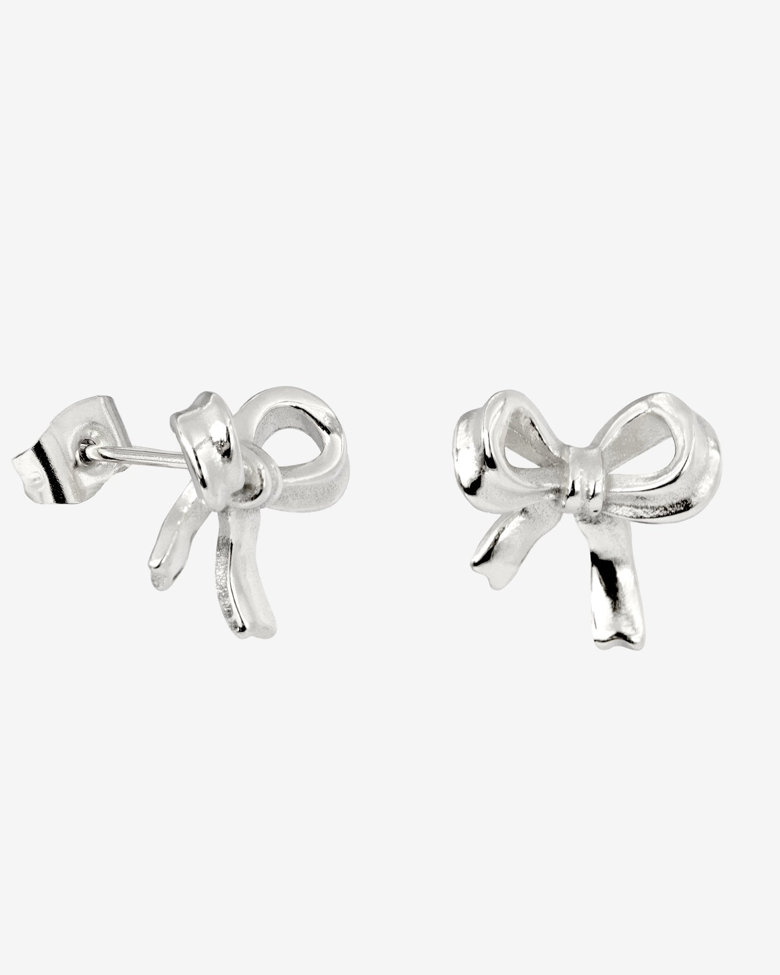 Pretty Ribbon Studs Silber