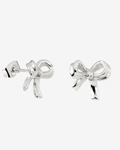 Pretty Ribbon Studs Silber