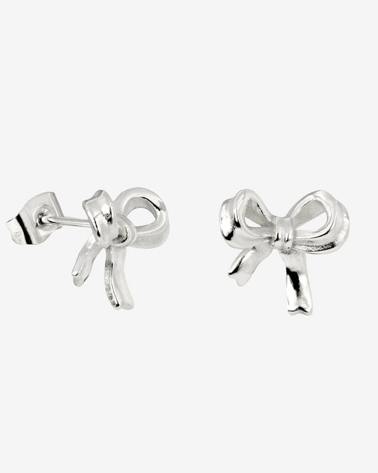 Pretty Ribbon Studs Silber