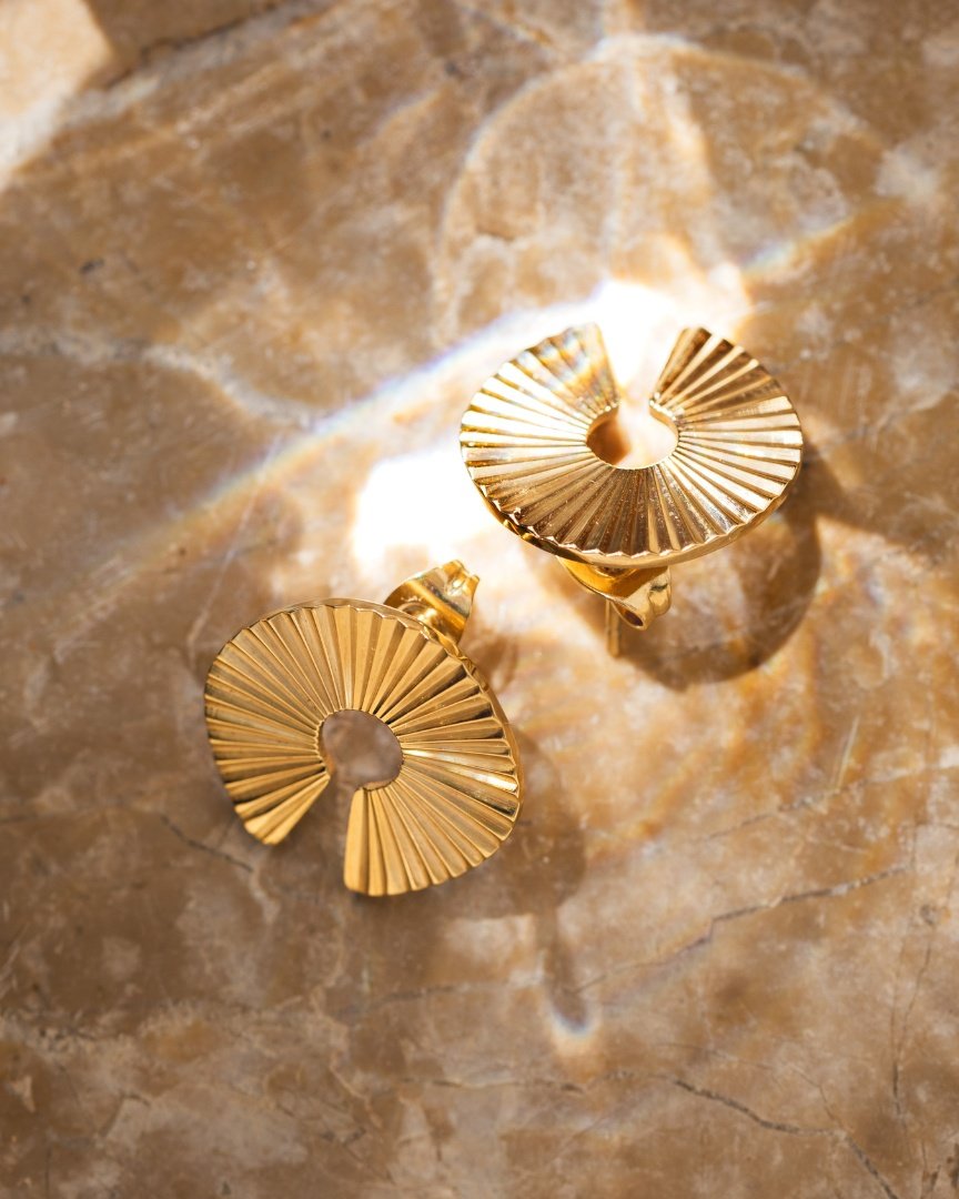 Sparkling Donut Studs Silber