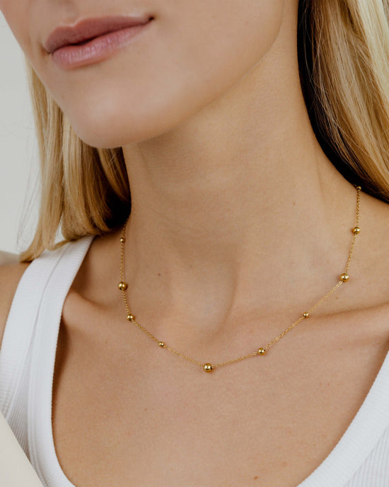 Infinite Beads Necklace Gold
