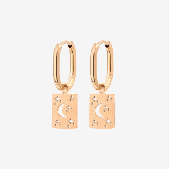 Midnight Lover Oval Hoops Baby Roségold