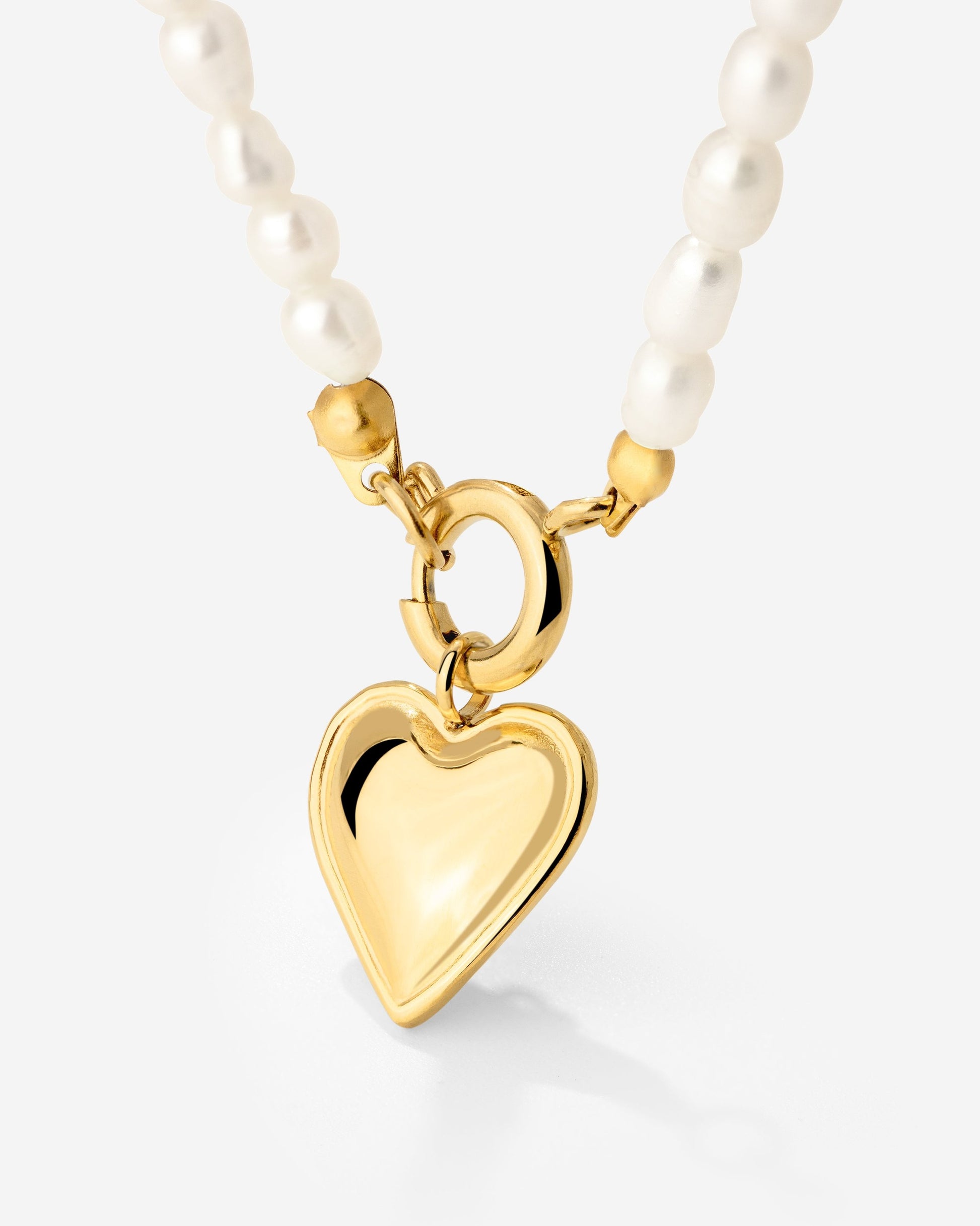 Heartie Pearly Necklace Set Gold