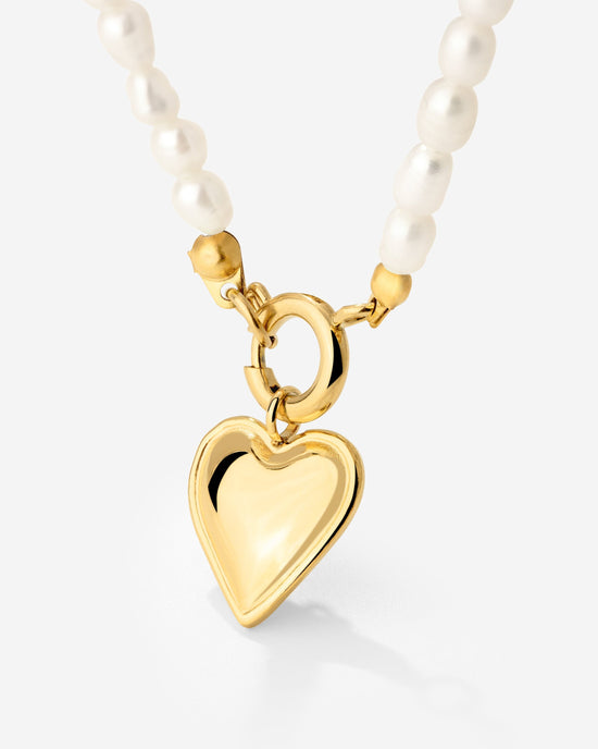 Heartie Pearly Necklace Set Gold