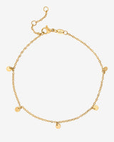 Tiny Coin Anklet Gold