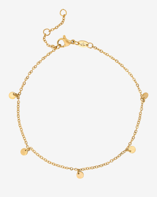 Tiny Coin Anklet Gold