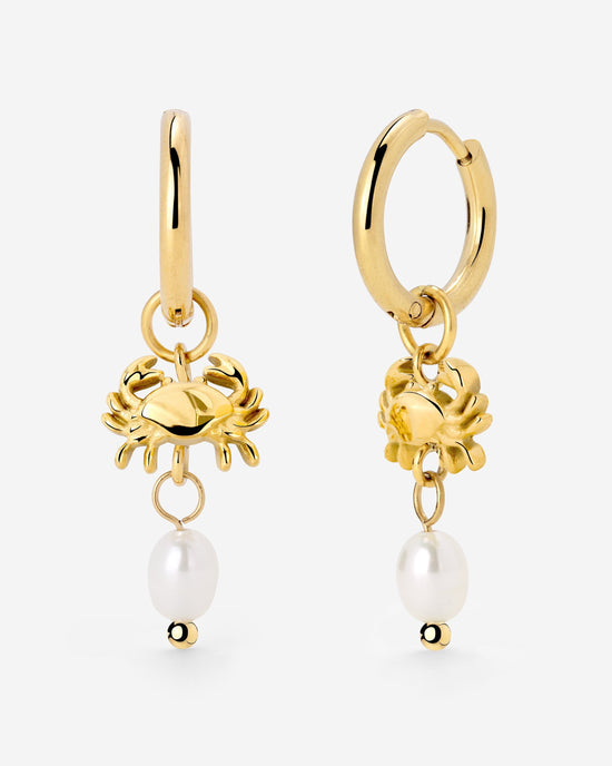 Crab Chaser Hoop Set Small Gold