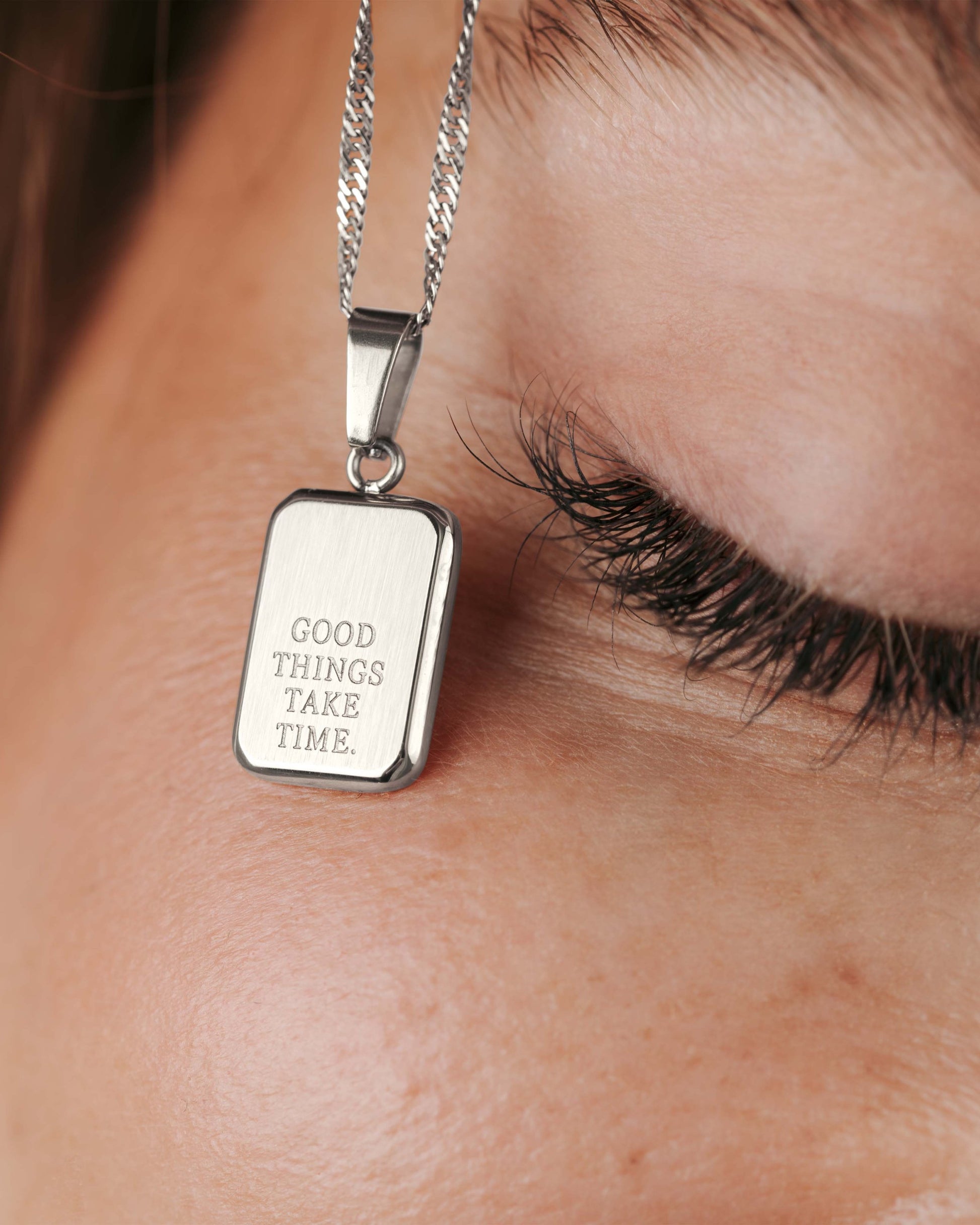 Good things take time Necklace Silber