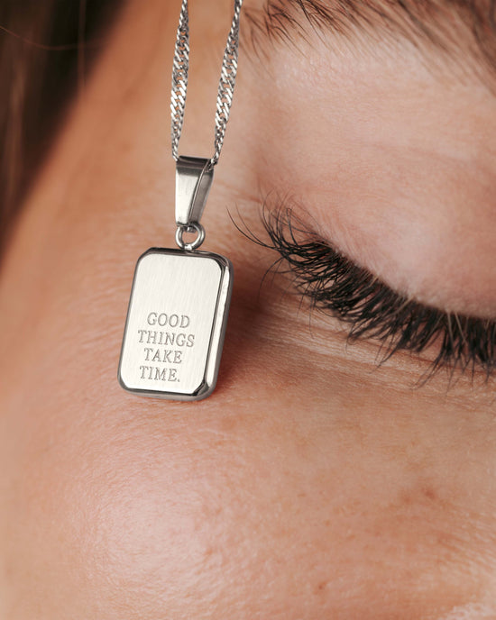 Good things take time Necklace Silber
