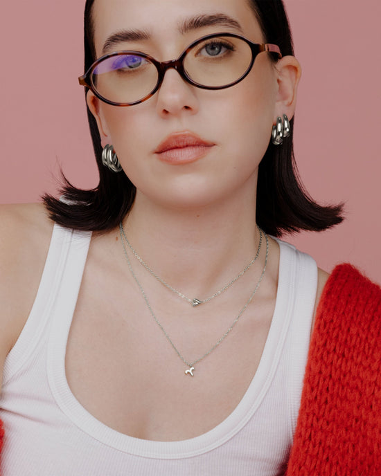 Aries Bubble Necklace Silber