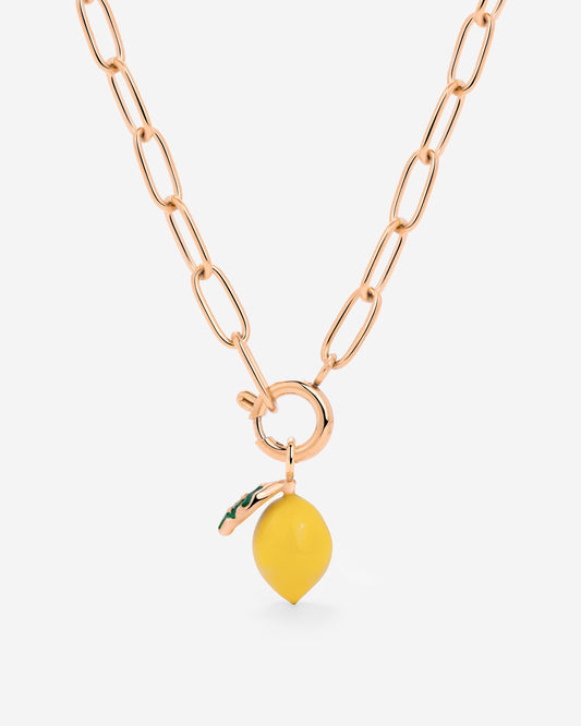 Lemony Oval Links Necklace Set Roségold