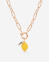 Lemony Oval Links Necklace Set Roségold