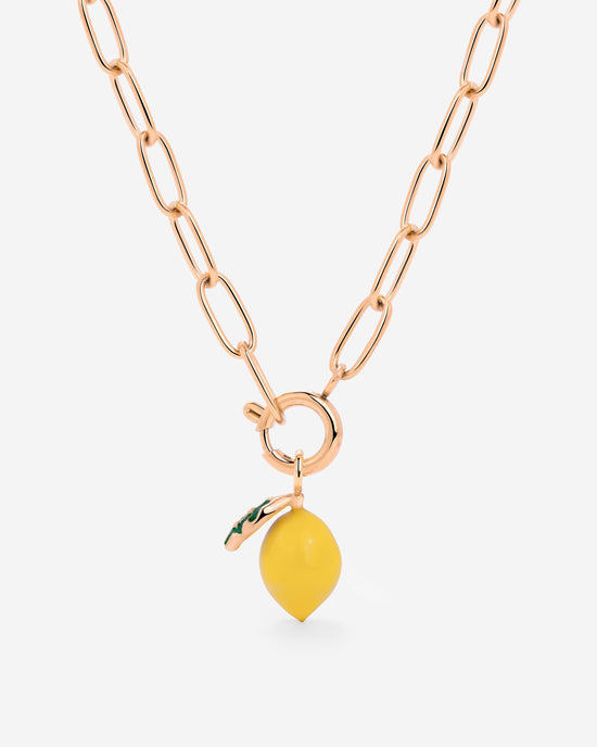 Lemony Oval Links Necklace Set Roségold
