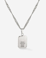Good things take time Necklace Silber