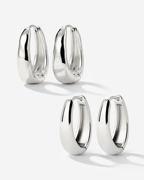 Hammered Seeker Hoop Bundle Small
