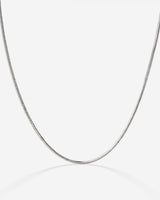 Squared Snake Chain Necklace Silber