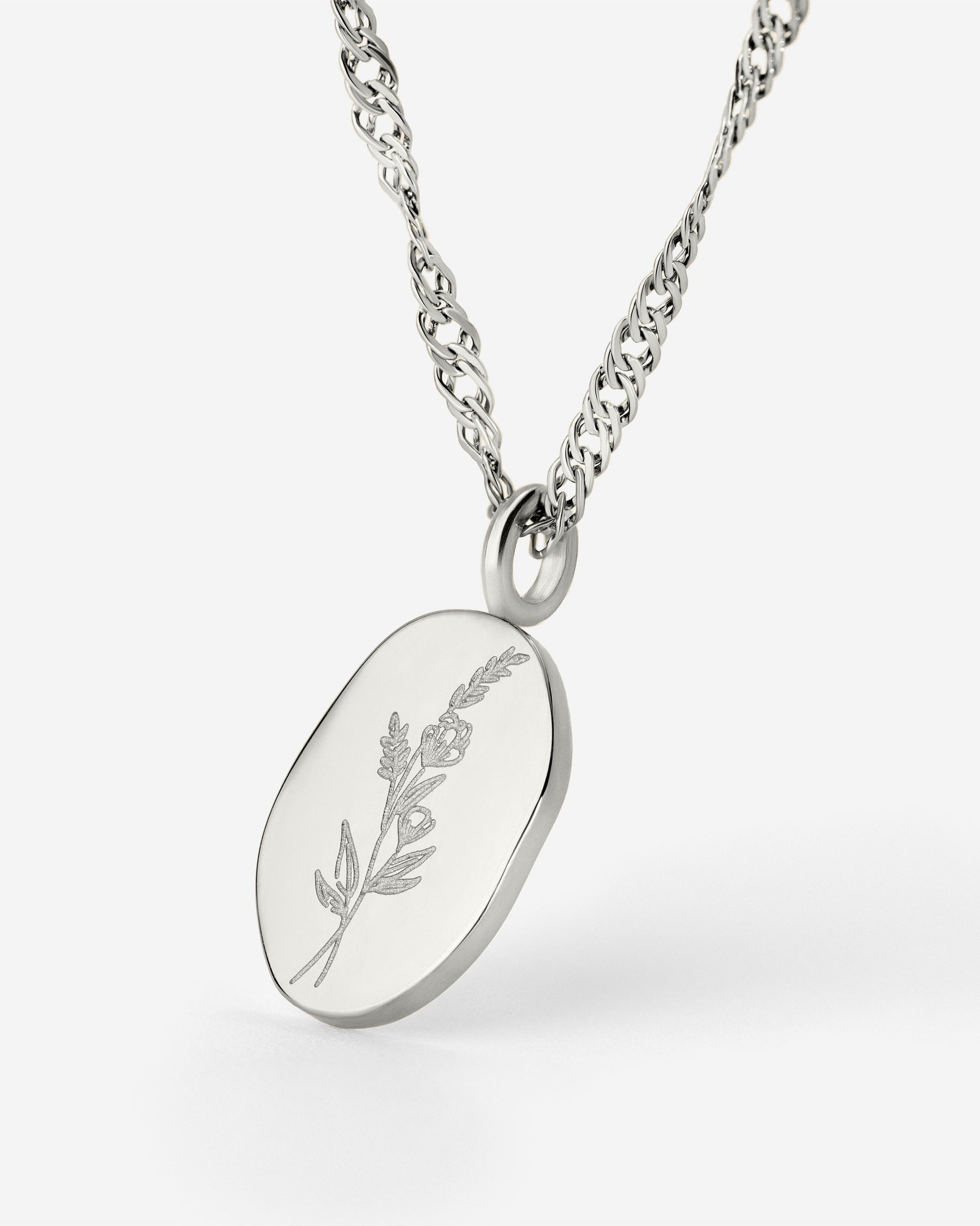 Bouquet Coin Necklace Silber