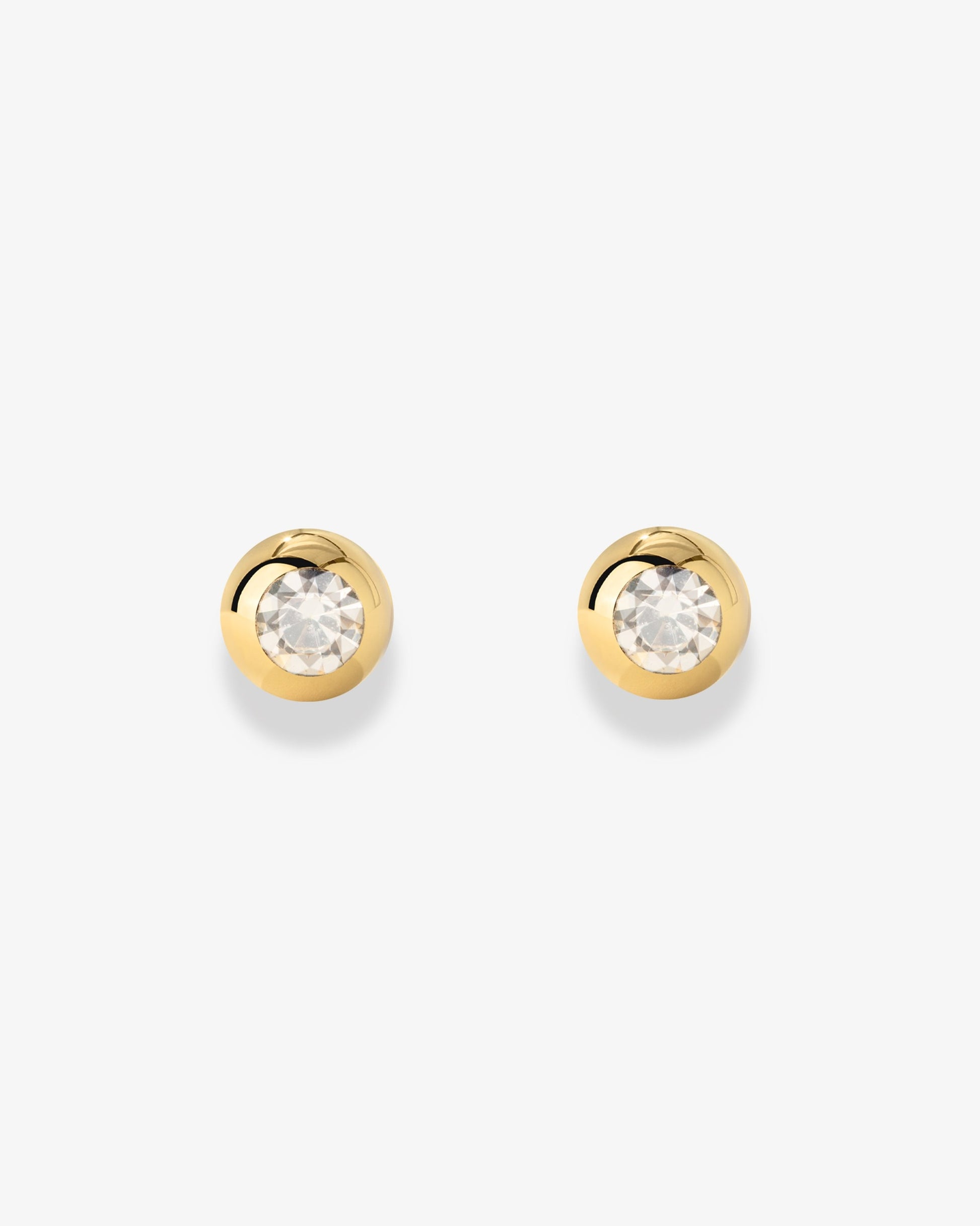 Bezel Bling Studs Gold