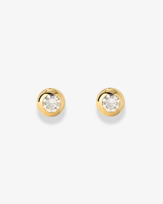 Bezel Bling Studs Gold