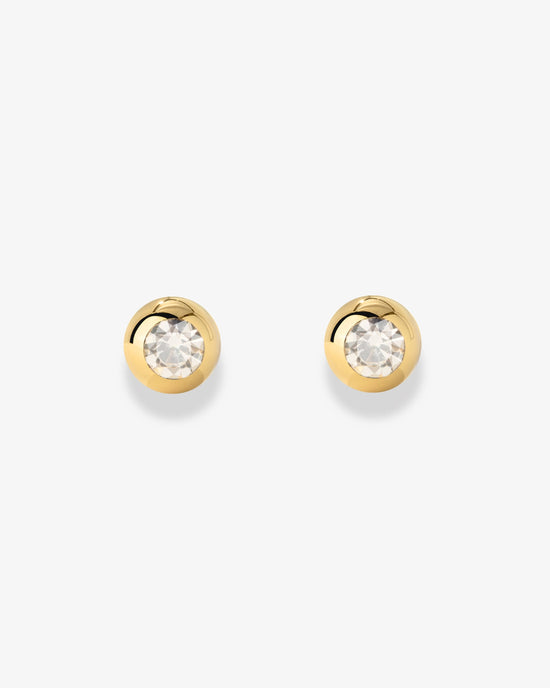 Bezel Bling Studs Gold