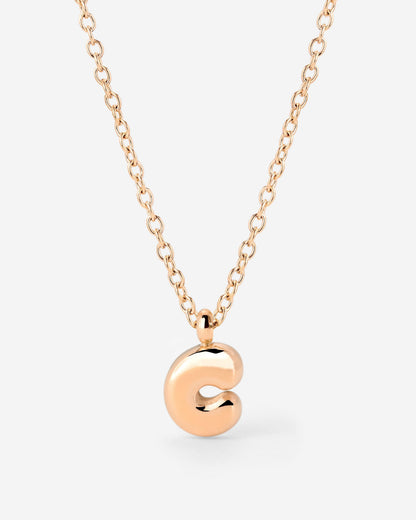 Bubble Letter Necklace Roségold