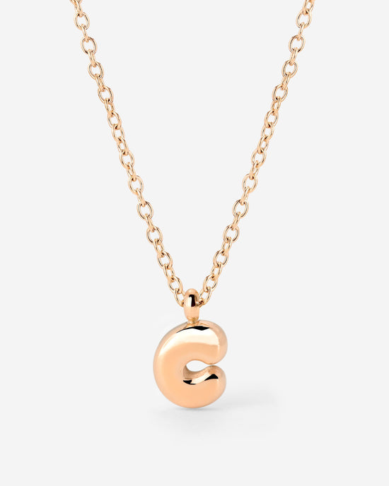 Bubble Letter Necklace Roségold