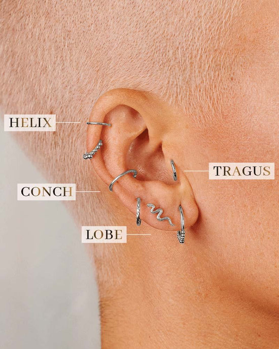 Radiant Click Piercing Silber