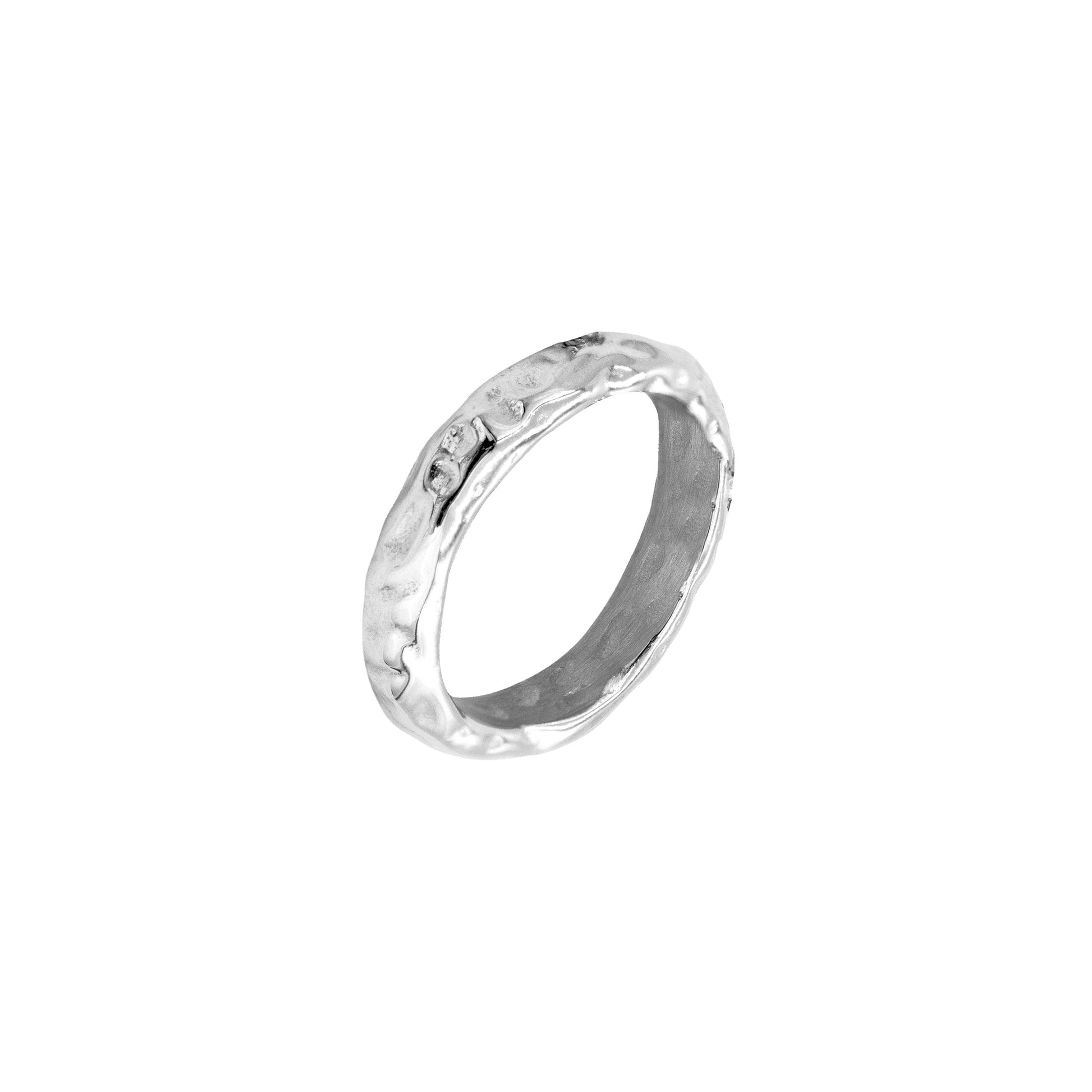 Hammered Unity Ring Silber