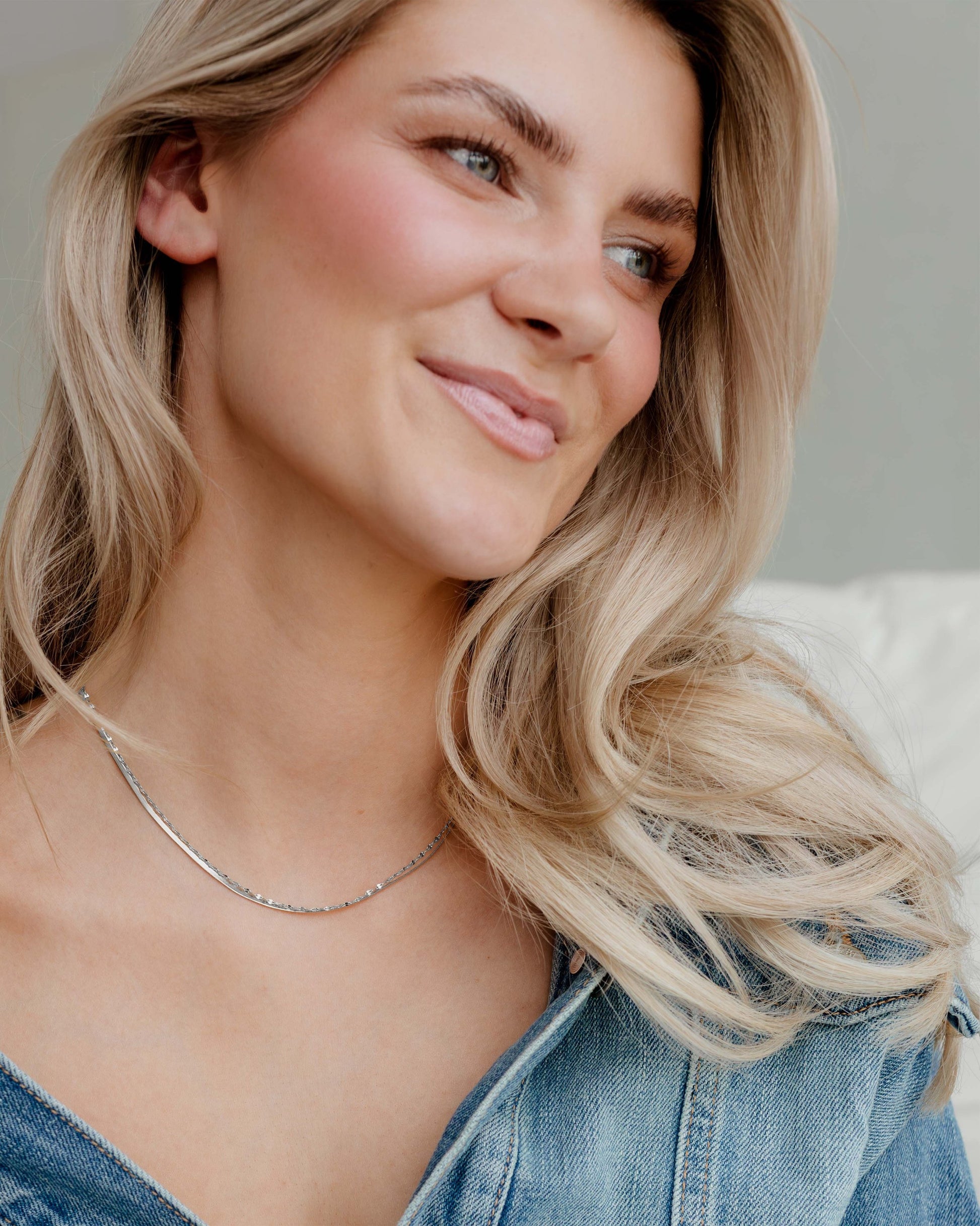 Aligned Double Necklace