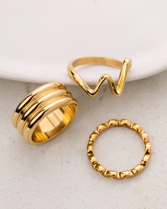 Fluid Motion Ring Silber