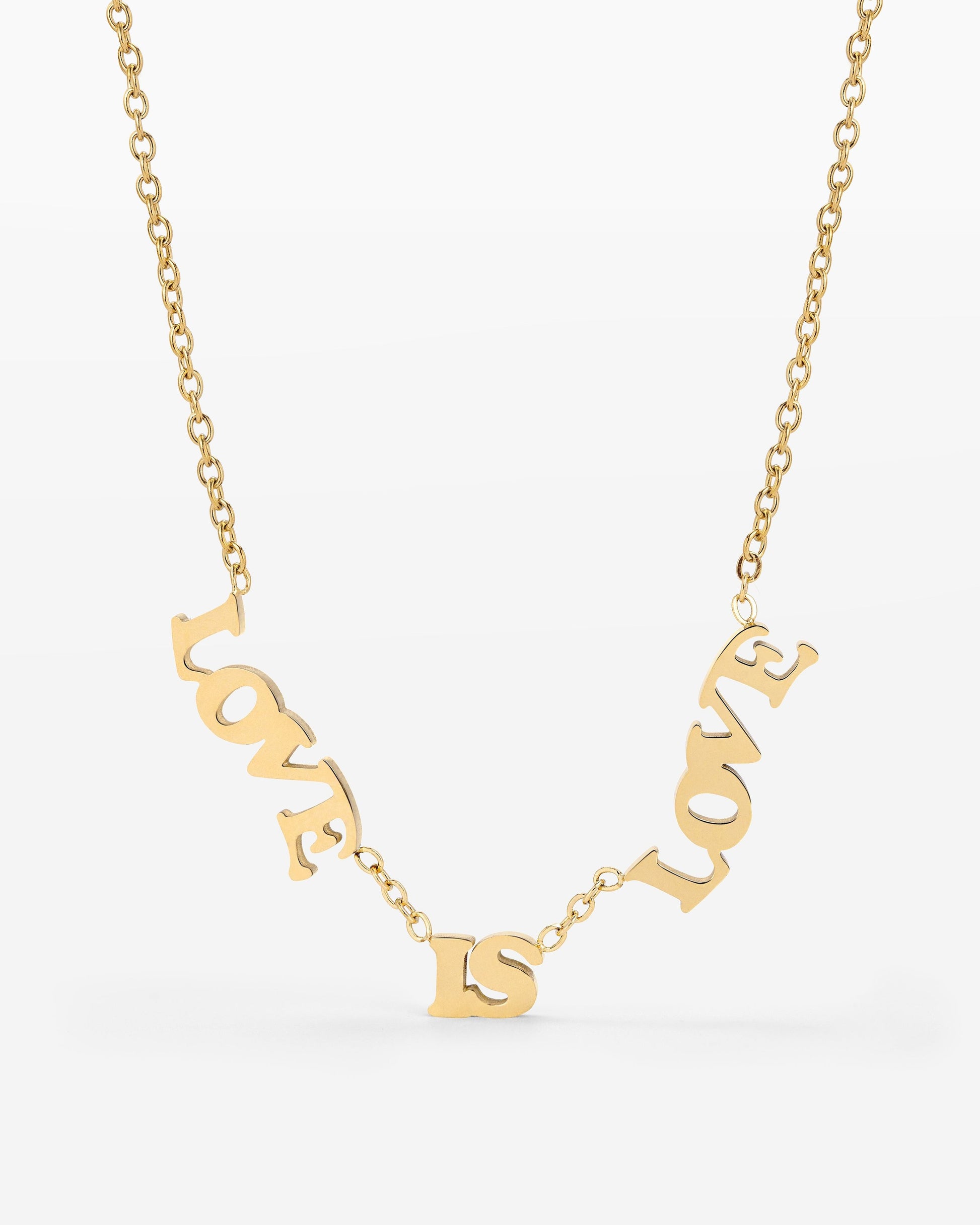 Love is Love Necklace Gold