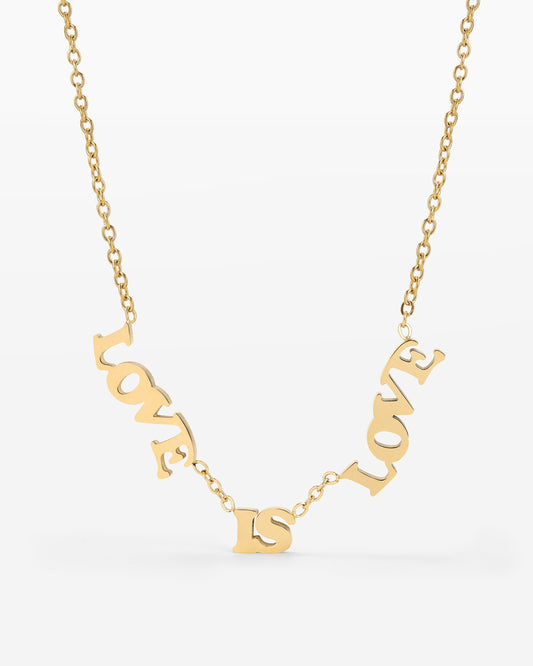 Love is Love Necklace Gold