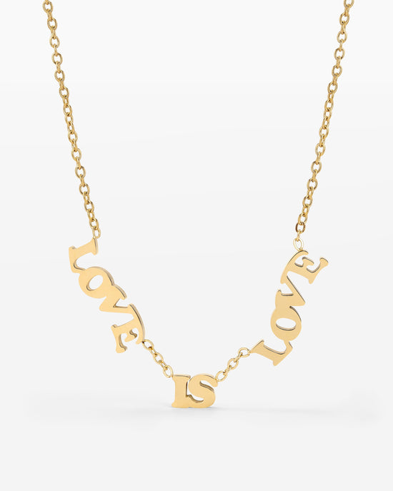 Love is Love Necklace Gold