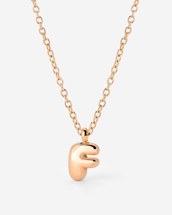 Bubble Letter Necklace Roségold