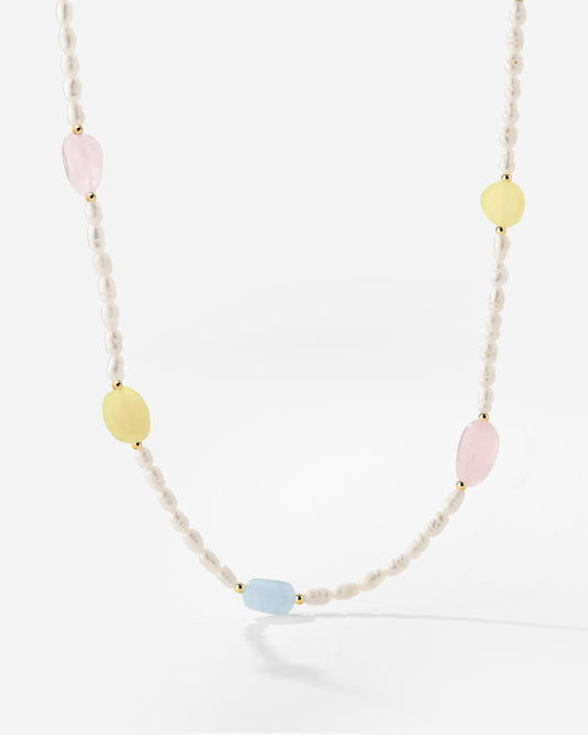 Spring Pastels Necklace Gold