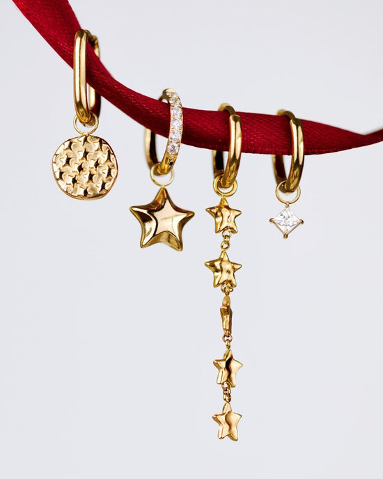 North Star Hoop Set Small Gold