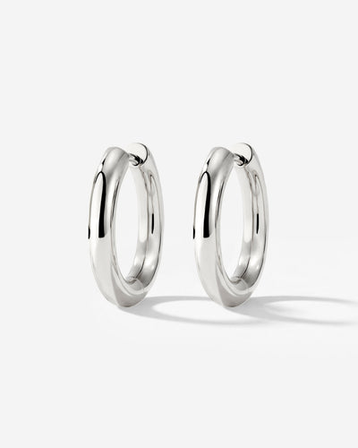 Chunky Hoopies Medium Silber